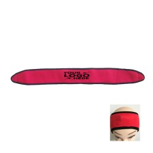 Red and Black Polar Fleece Sport Headband with Hook & Loop